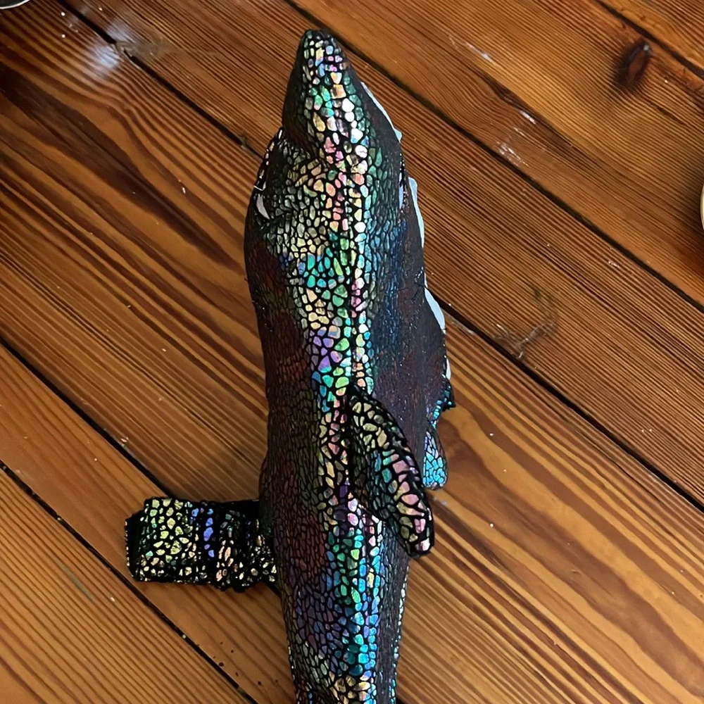 Thrills and chills, pet - extra small shark holographic costume